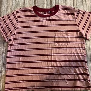 Urban Outfitters Stripped Pink Tee Size Large